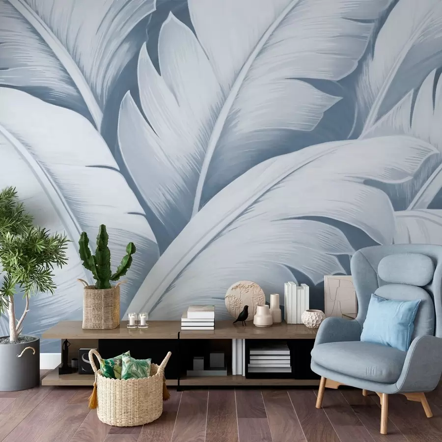 wall murals Large banana leaves w04991v2