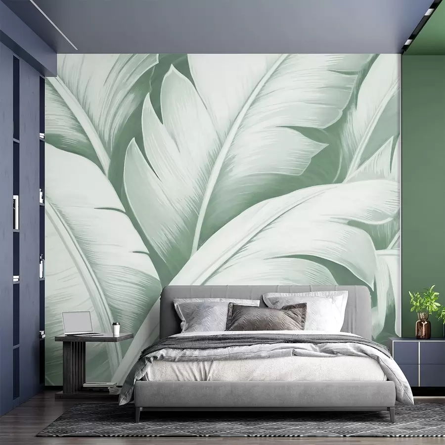 wall murals Large banana leaves w04991v3