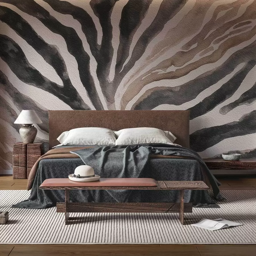 wall murals Soft abstraction with natural textures in neutral tones w09801