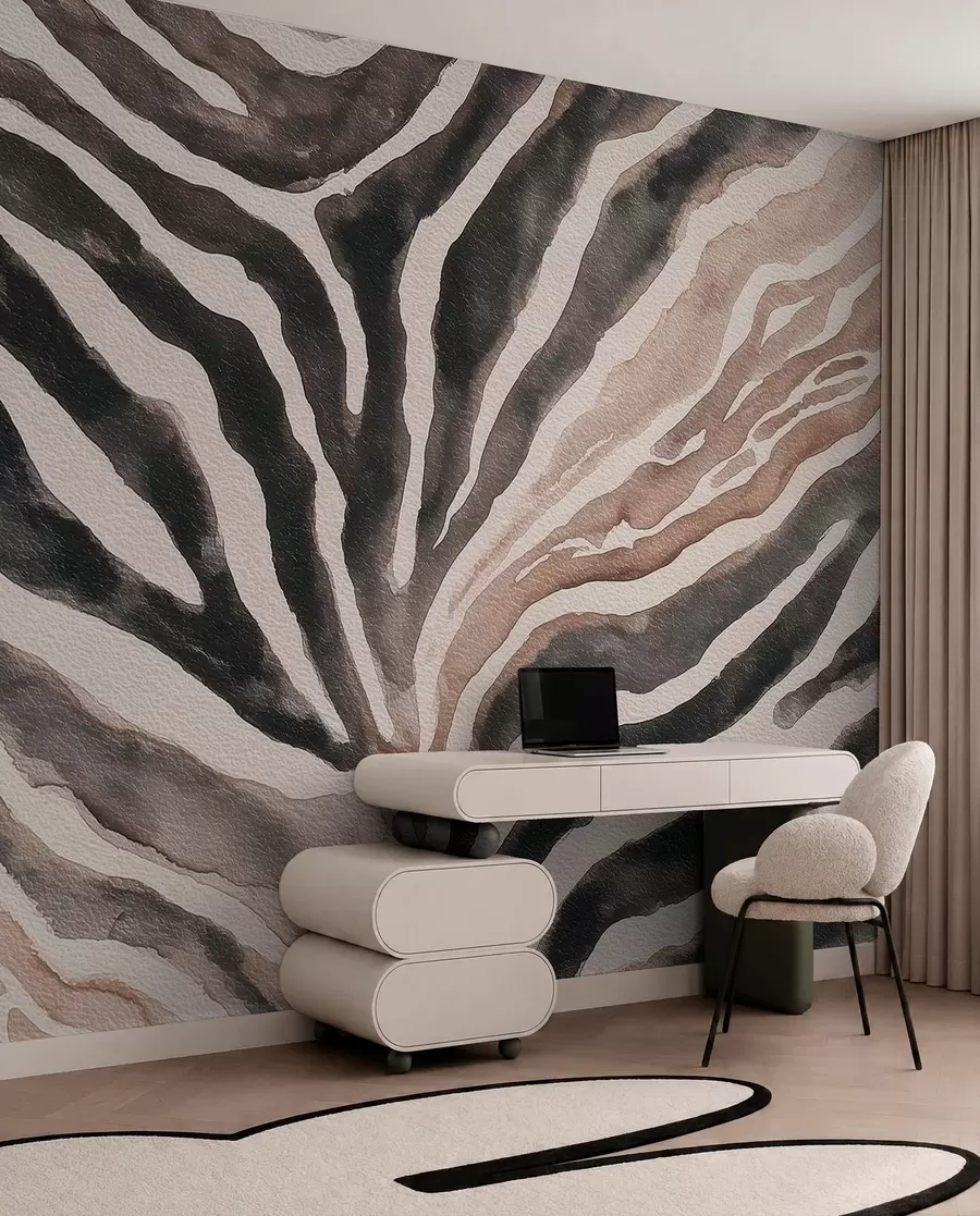 wall murals Soft abstraction with natural textures in neutral tones w09801