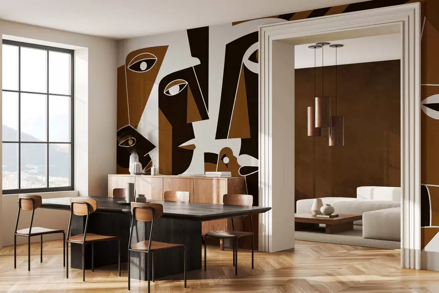 wall murals Faces in african style w05446