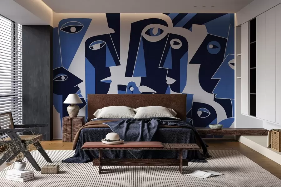 wall murals Faces in african style w05446v1