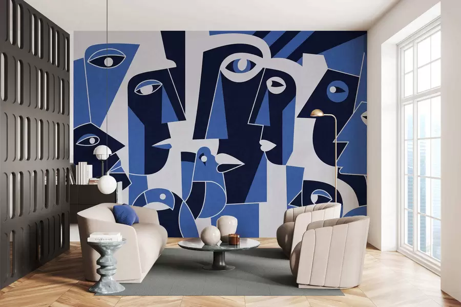 wall murals Faces in african style w05446v1