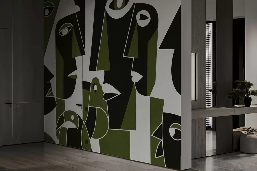 wall murals Faces in african style w05446v3
