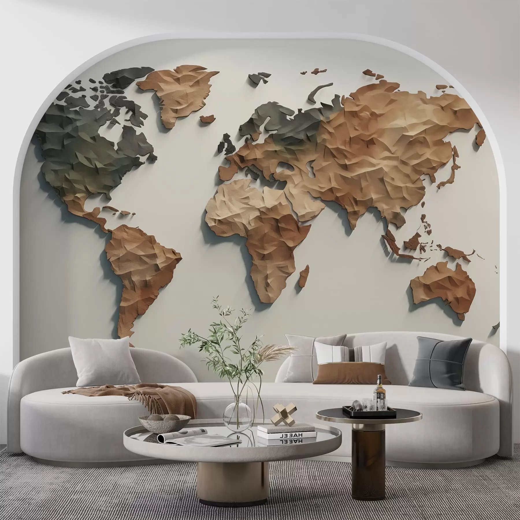 wall murals Abstract World Map c00011