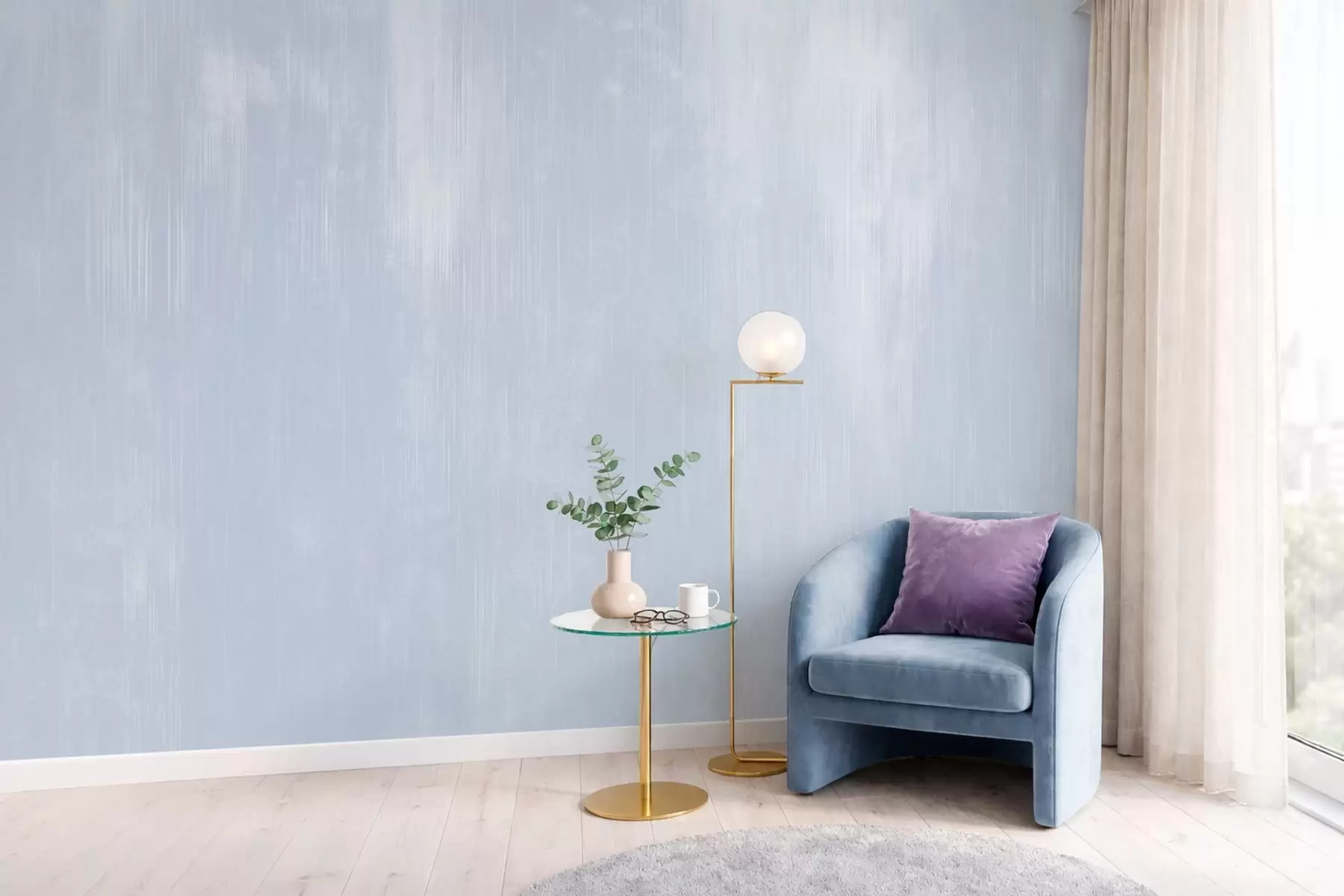 wall murals Light blue background with soft vertical texture w05121v1