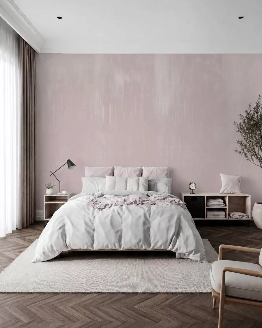wall murals Soft pink background with delicate vertical texture w05121v2