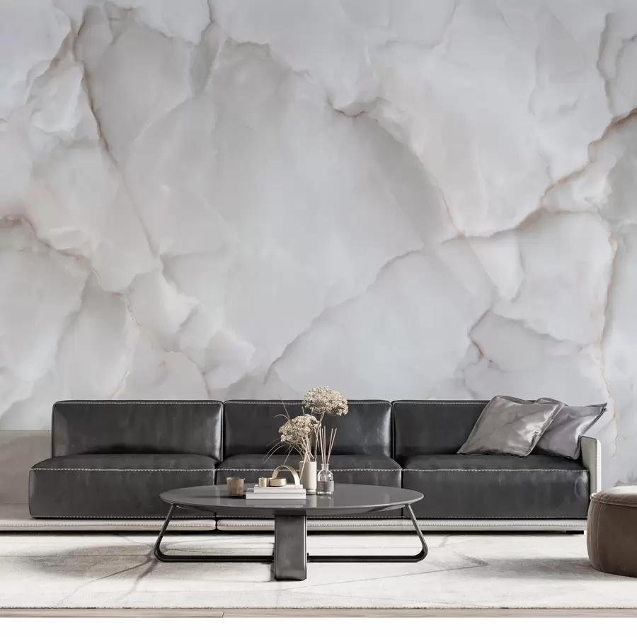 wall murals Light marble imitation with a natural stone texture look w09802
