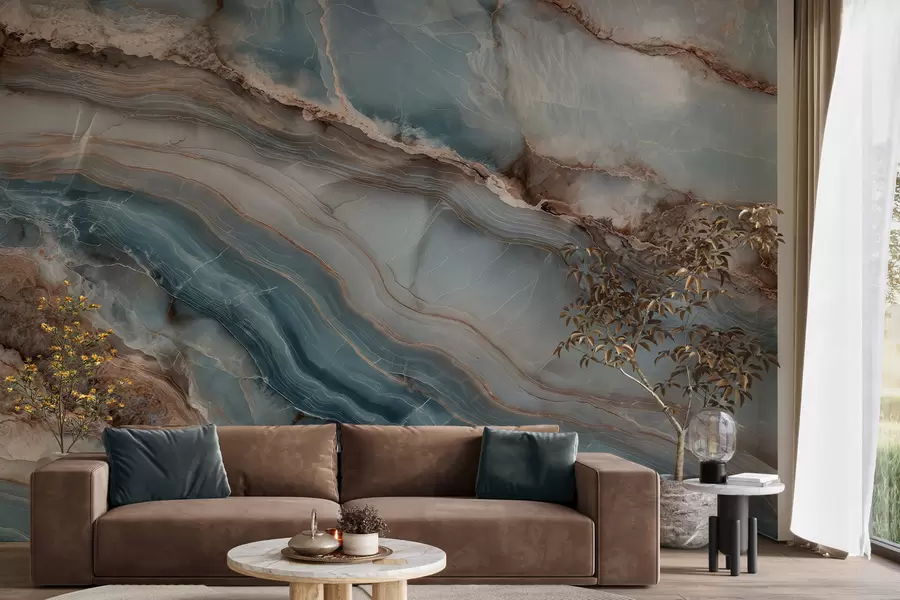 wall murals Marble waves w05488