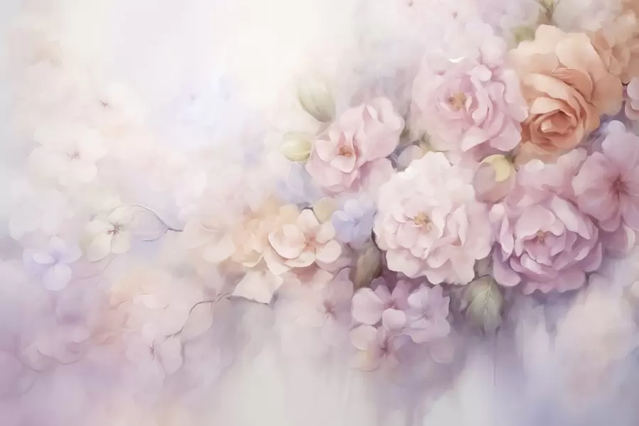 wall murals Delicate flowers w09599