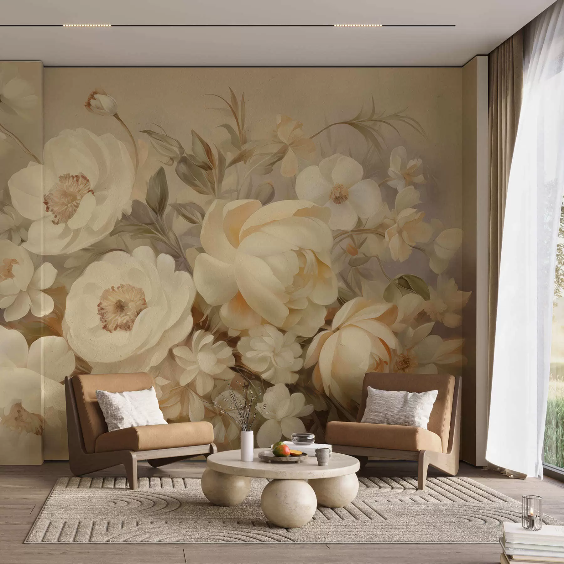 wall murals Lush bouquet w05491