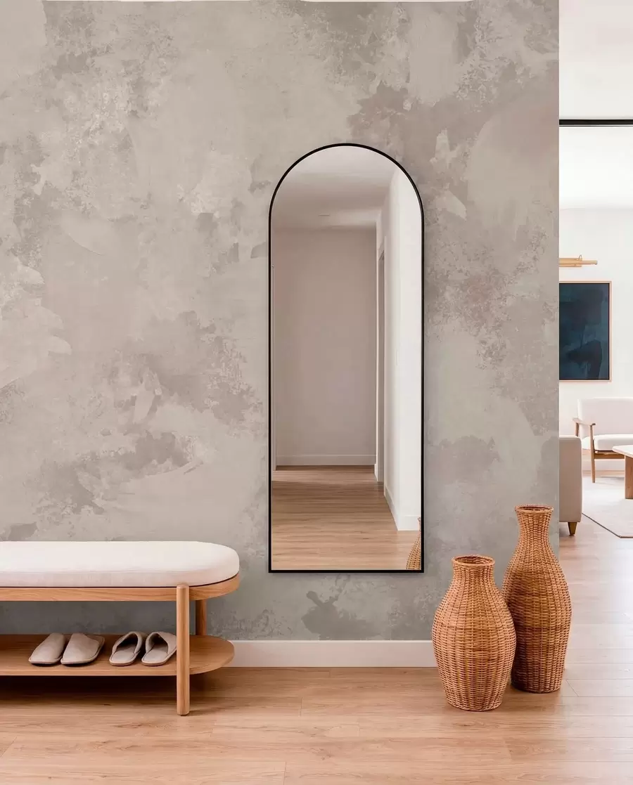 wall murals Minimalism abstract brush texture in beige tones w05160