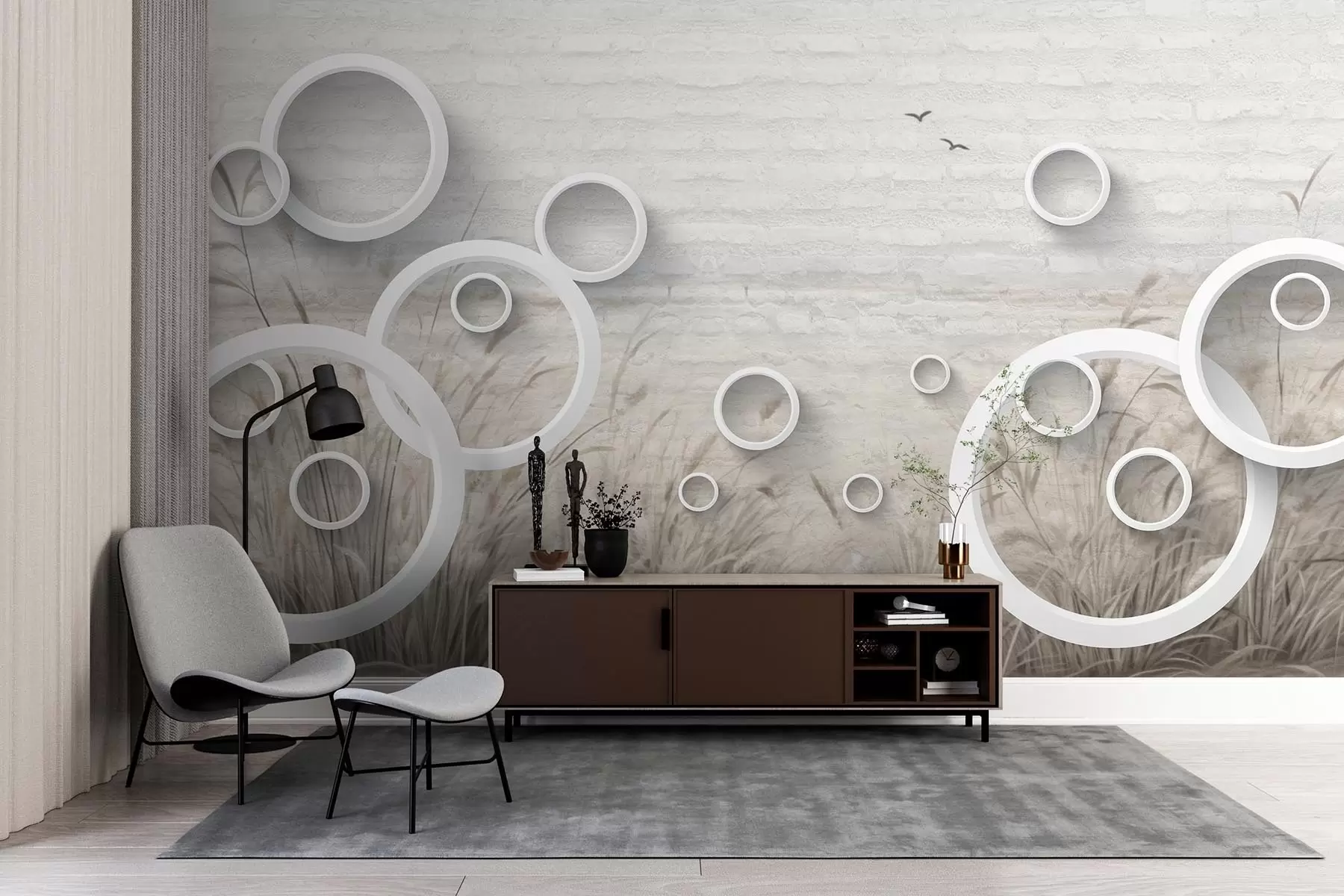 wall murals Abstract circles w09781
