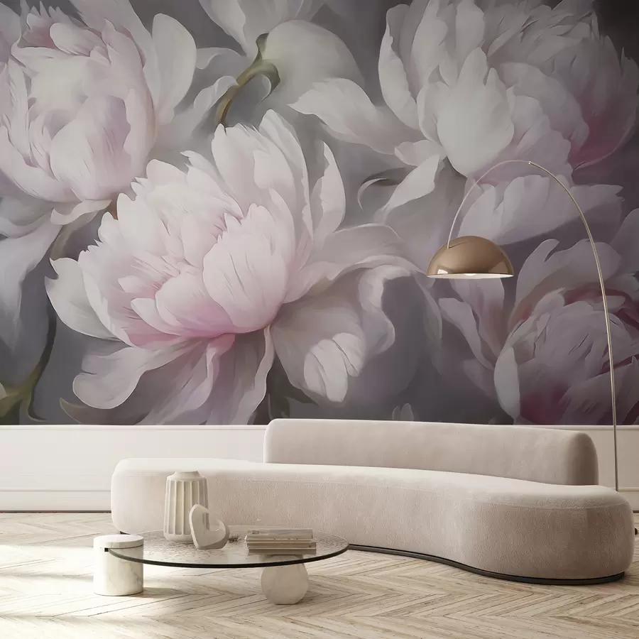 wall murals Pastel flowers w09760