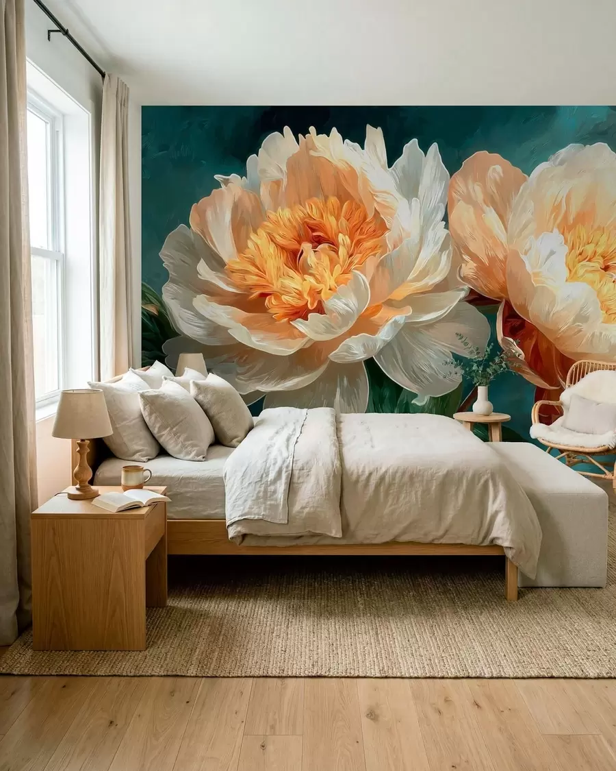 wall murals Peonies w05338