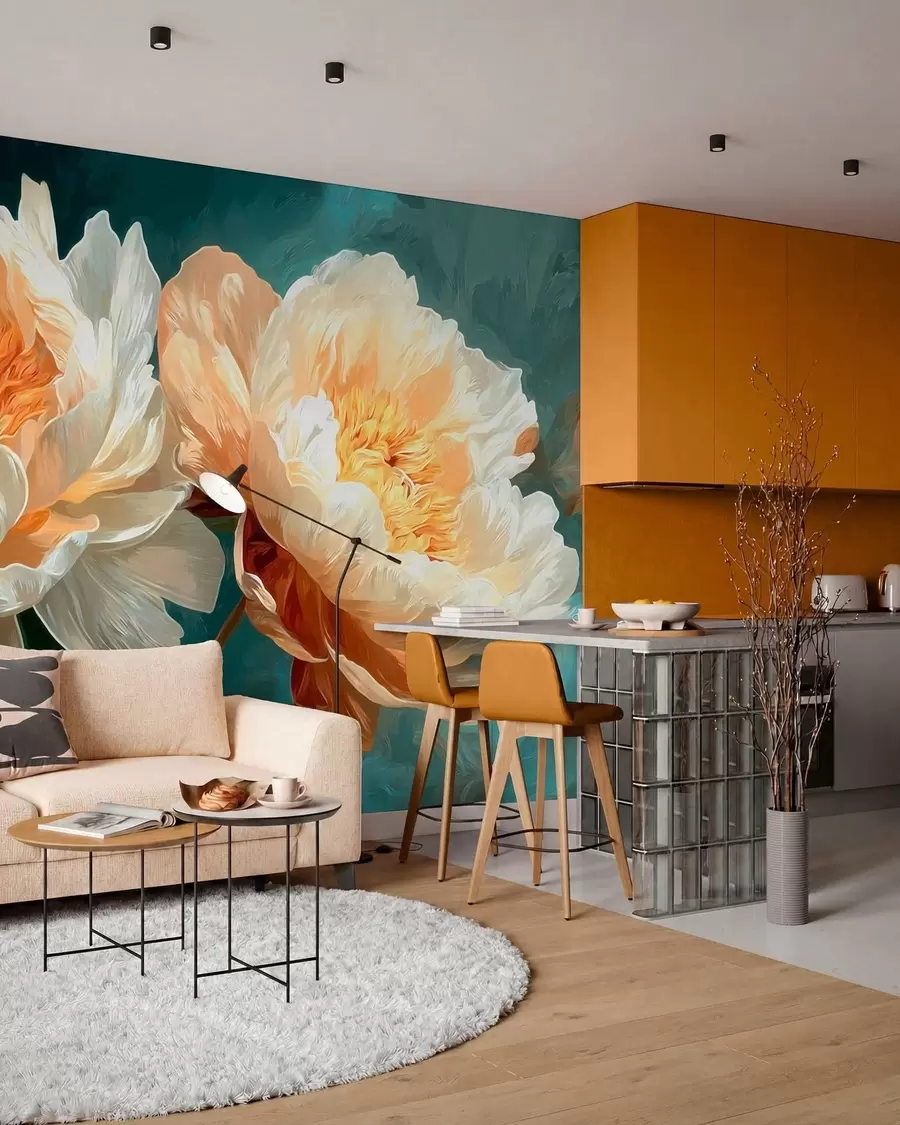 wall murals Peonies w05338