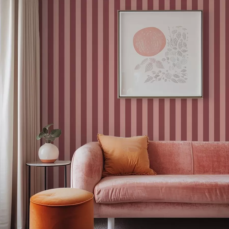 wall murals Pink and light vertical stripes a01179v3