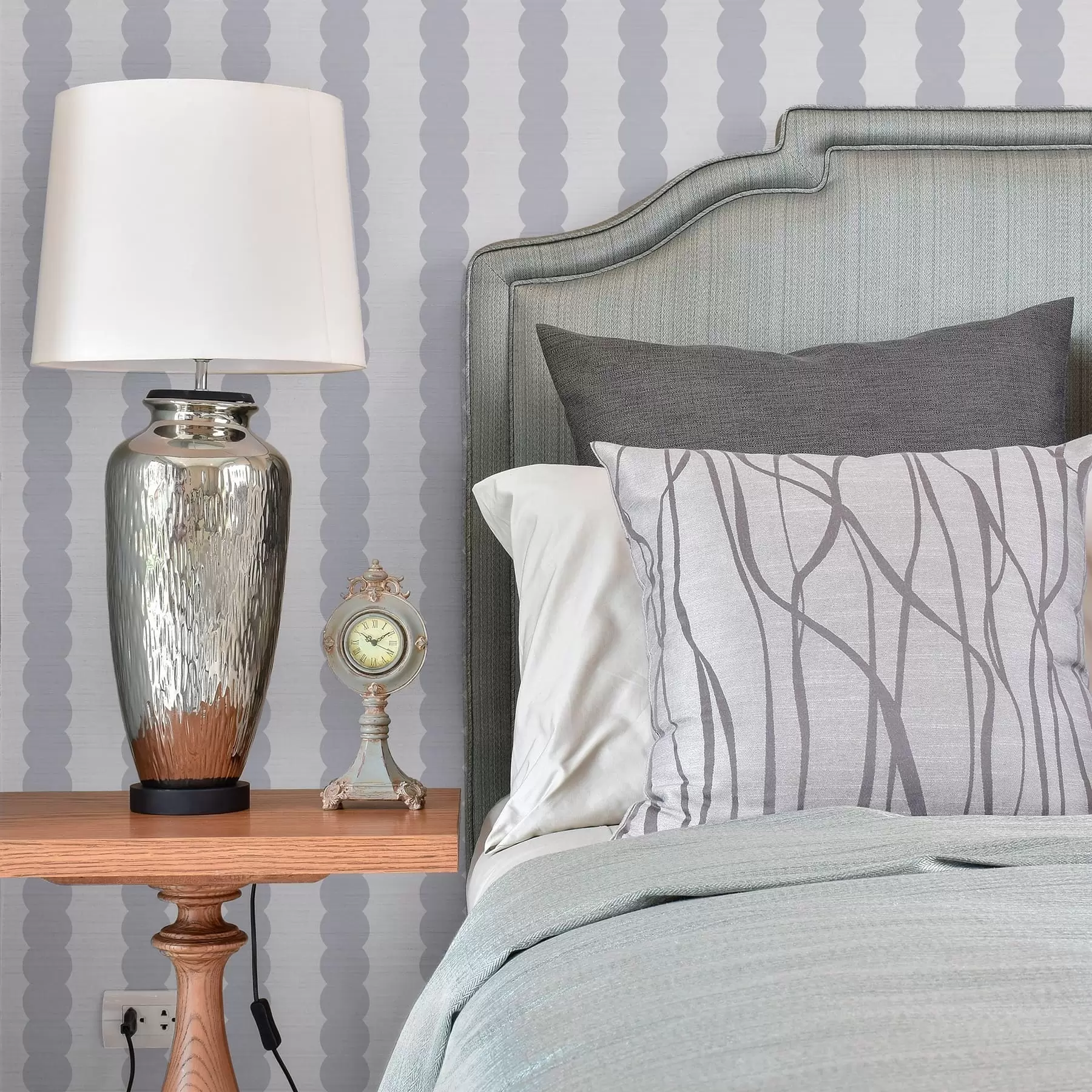 wall murals Grey wavy stripes in Minimalism style a01182v4
