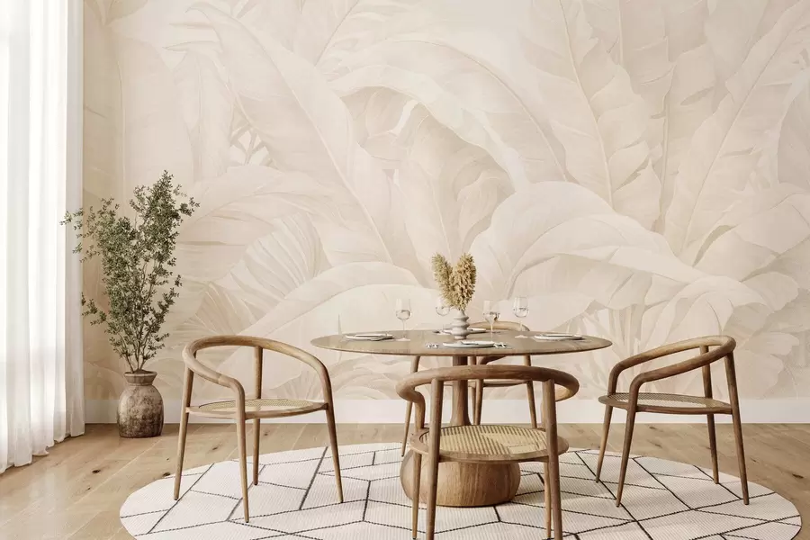 wall murals Vintage tropical leaves w05518