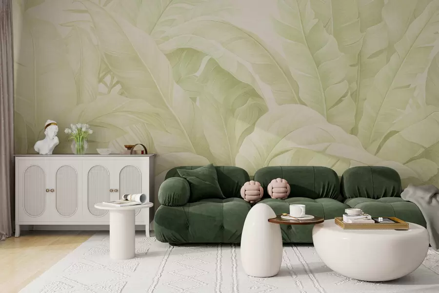 wall murals Vintage tropical leaves w05518v1