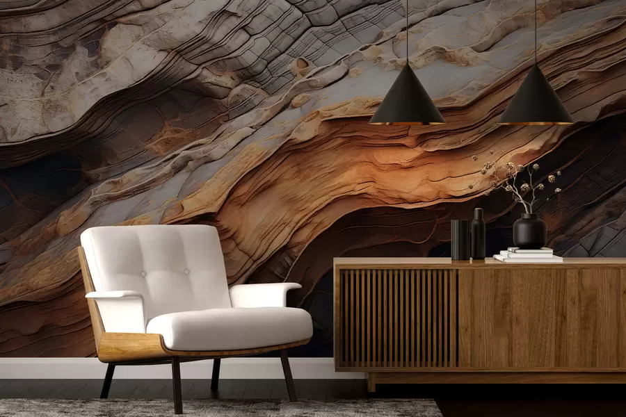 wall murals Dark rich wood texture w05520