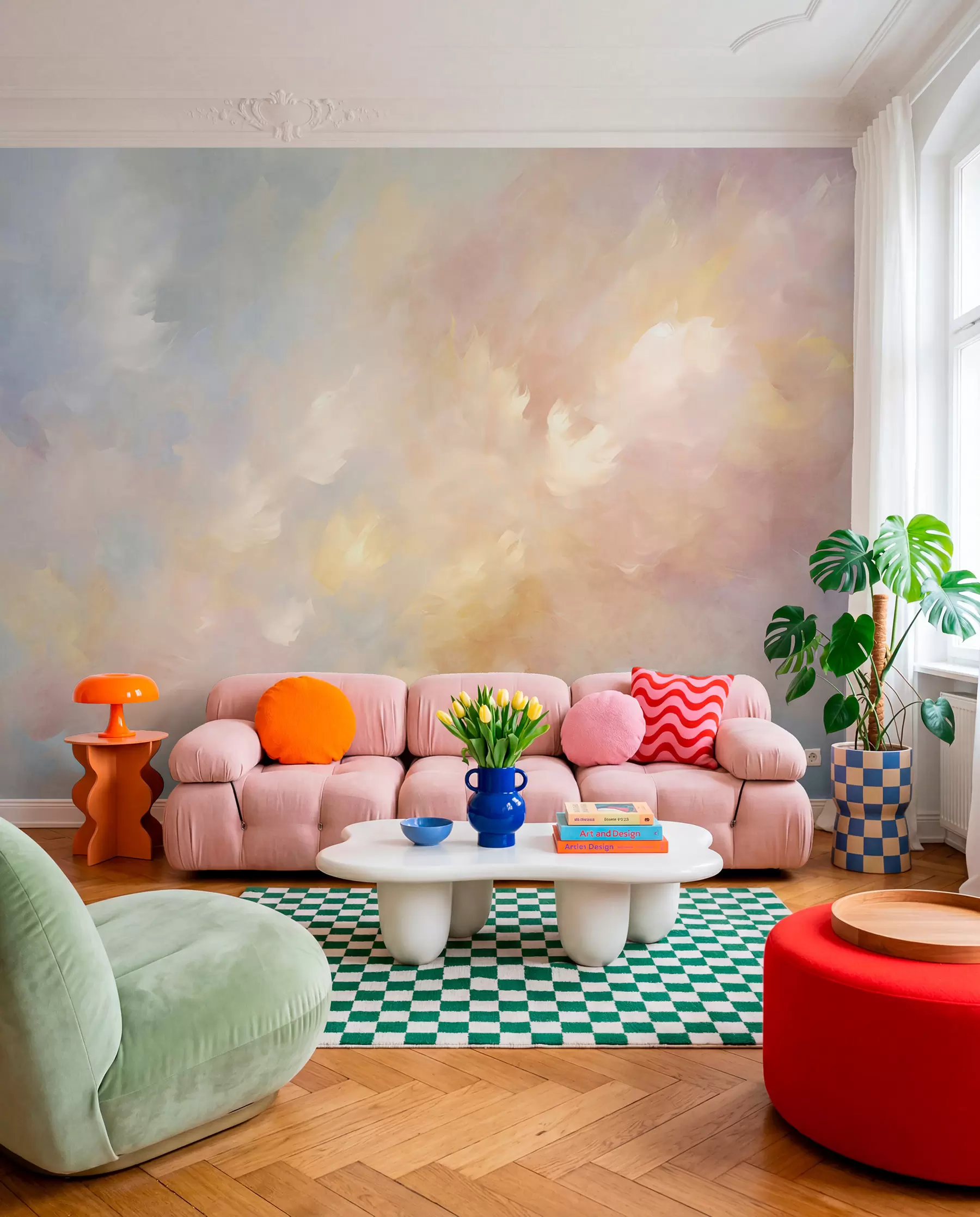 wall murals Painted Clouds of Colour w05522