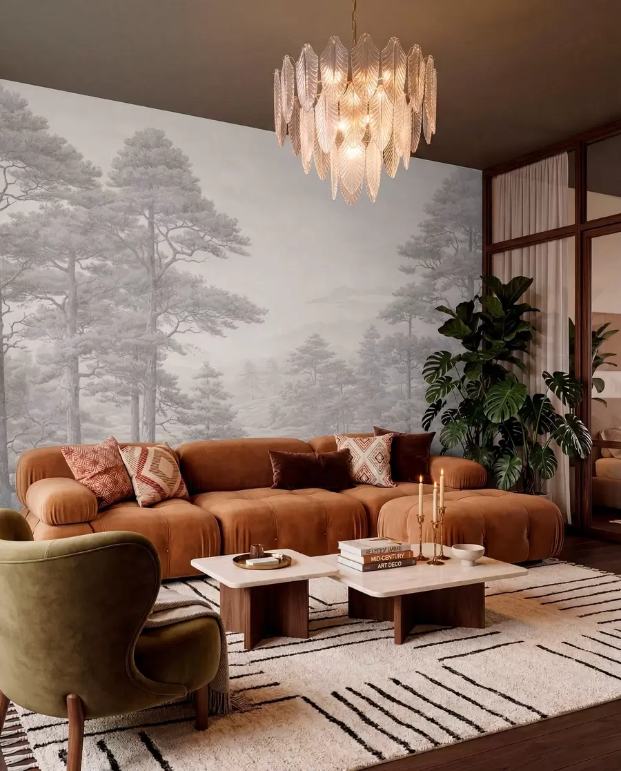 wall murals Vintage forest w05524