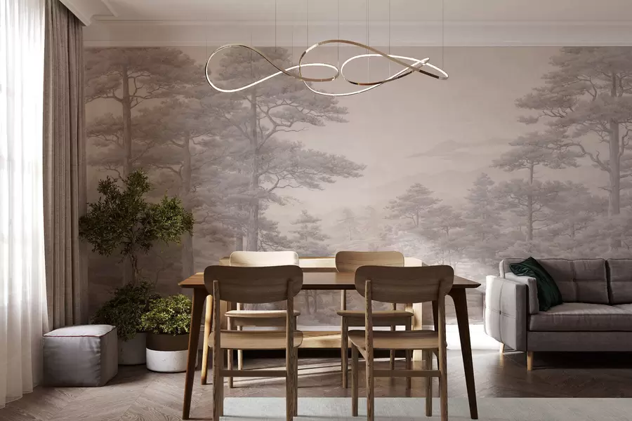 wall murals Vintage forest w05524
