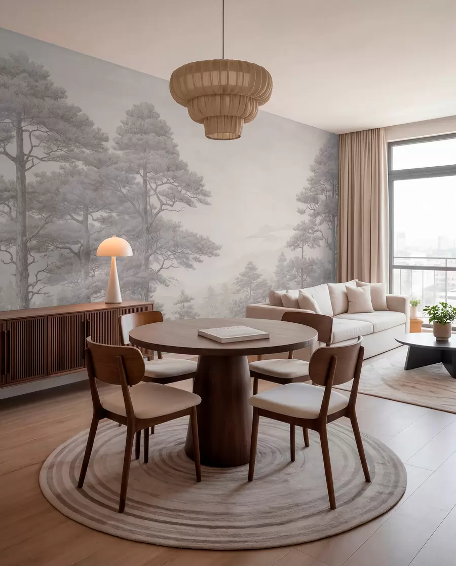 wall murals Vintage forest w05524