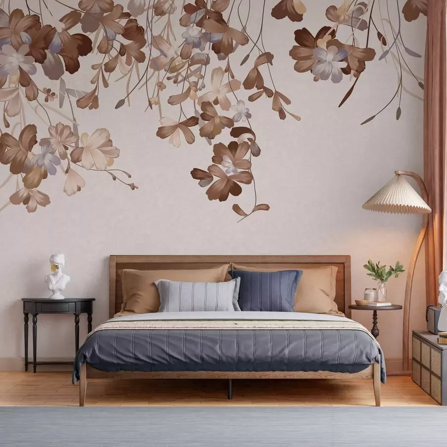 wall murals Leaves hanging on the wall w05530