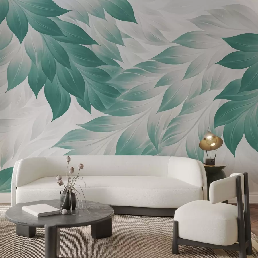 wall murals Sharp abstract leaves w05531