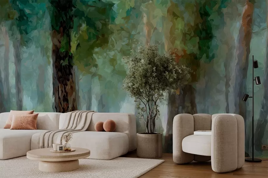 wall murals Deciduous forest w05508