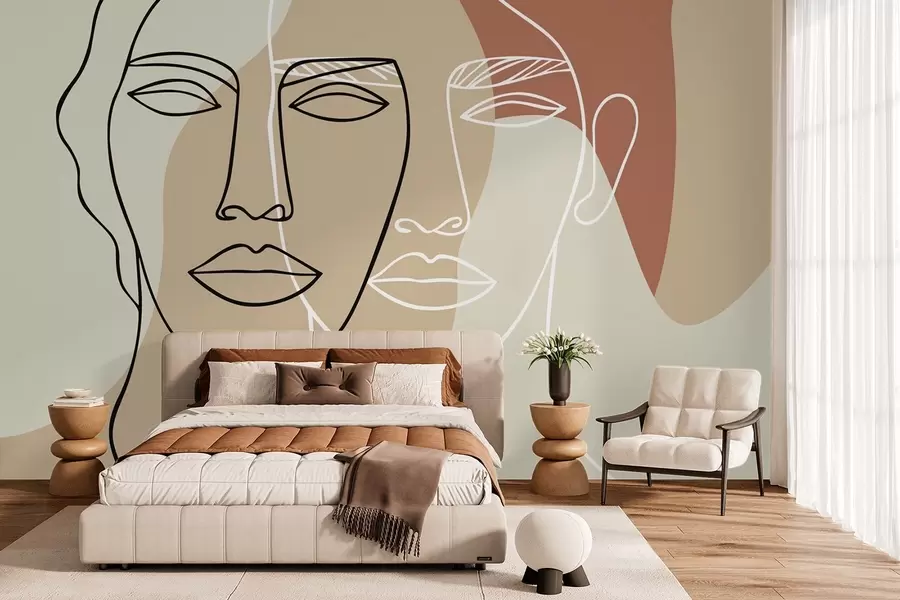 wall murals Abstract faces w05550v1