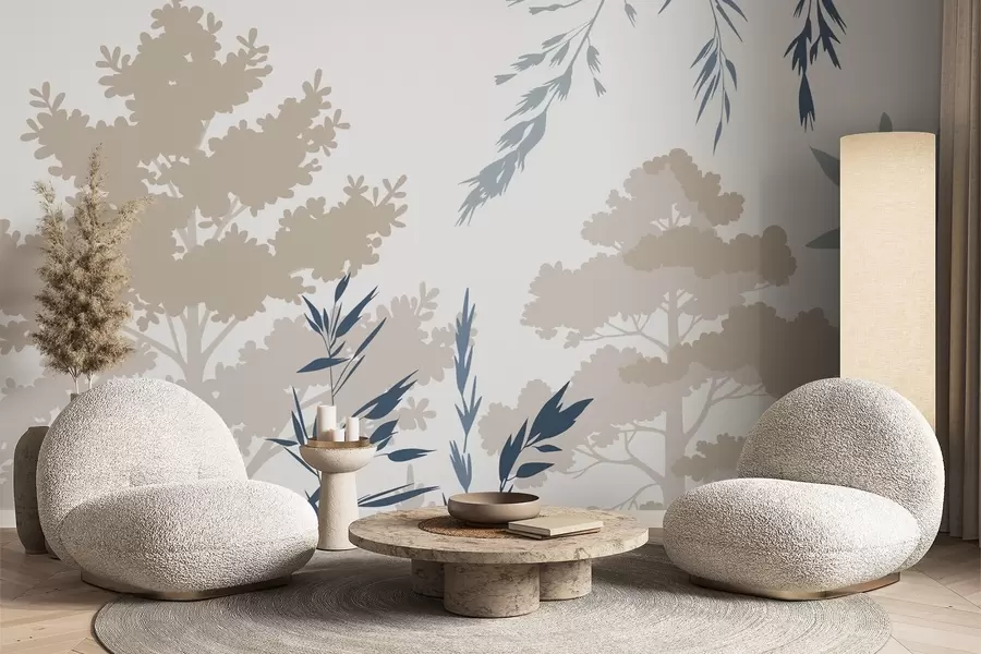wall murals Trees and grasses w05551