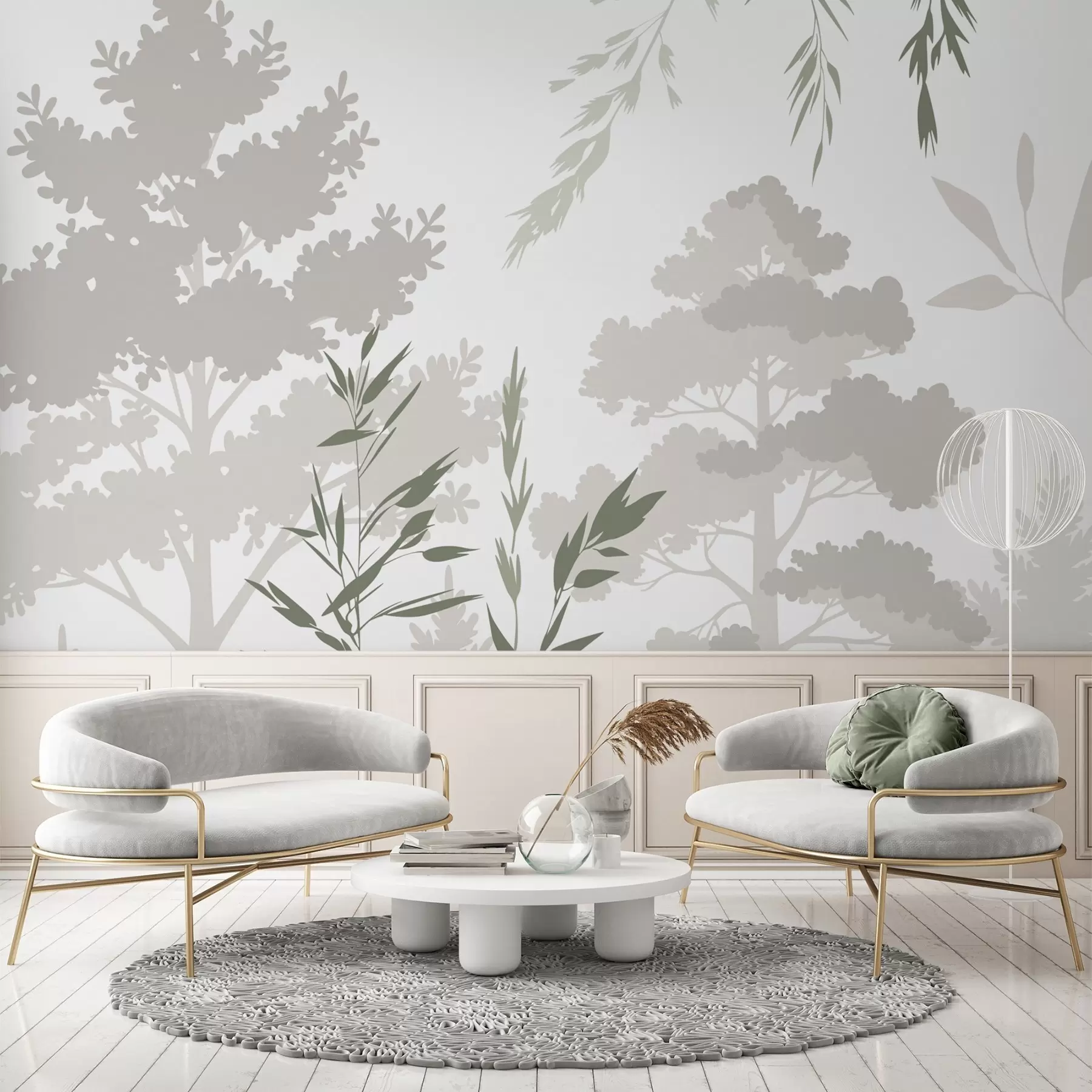 wall murals Trees and grasses w05551v1