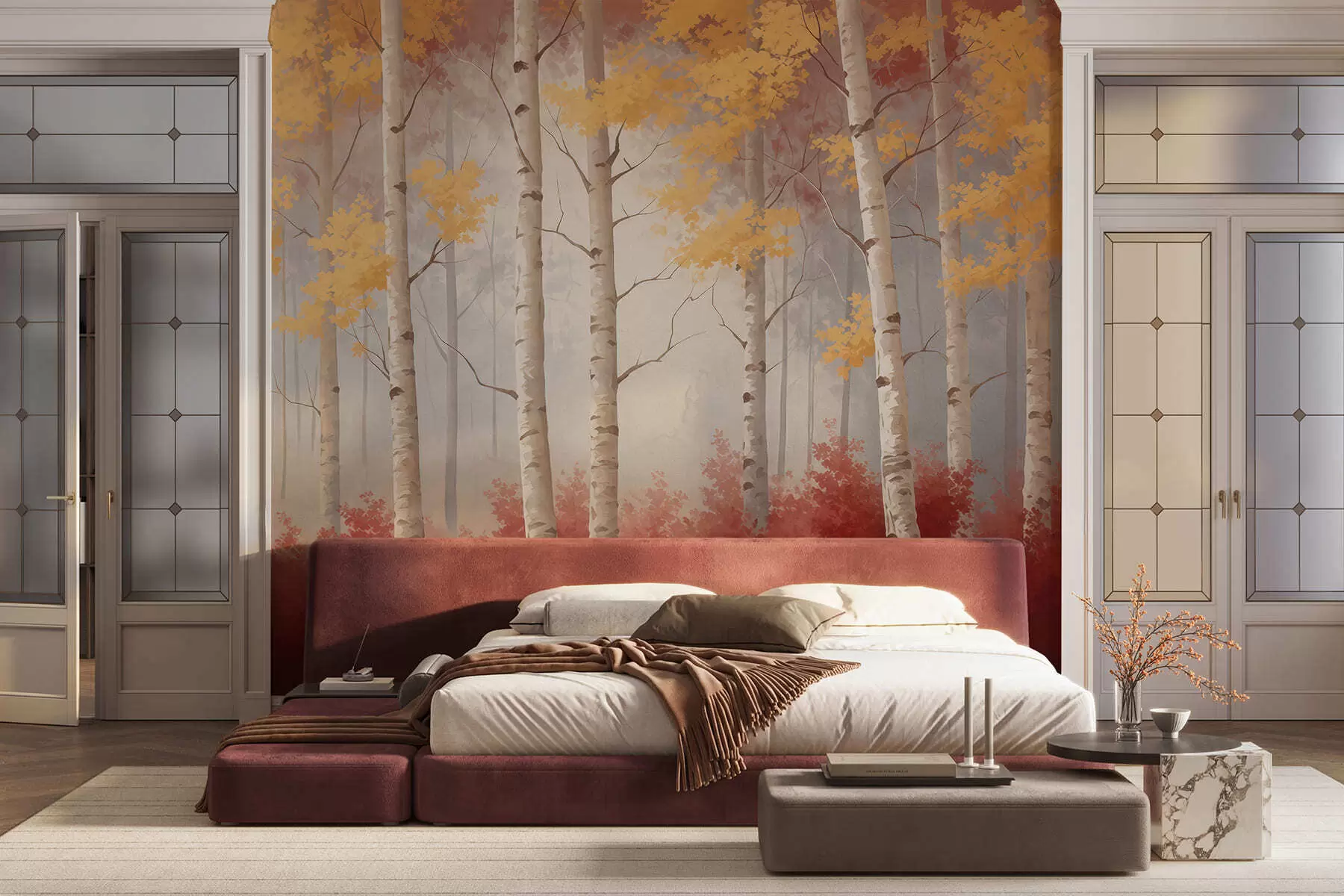 wall murals Autumn in mist w05577