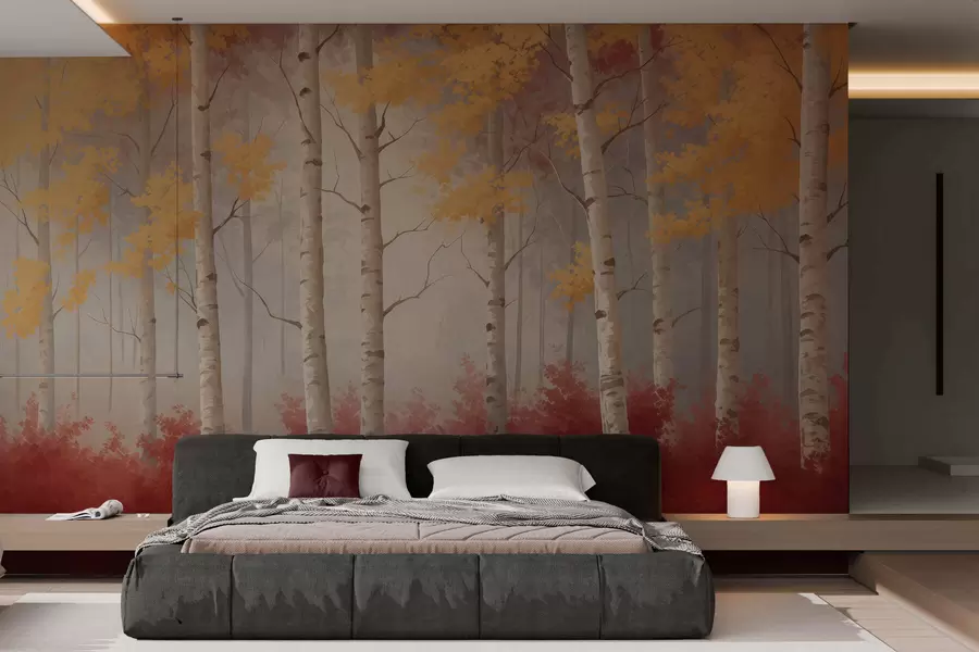 wall murals Autumn in mist w05577