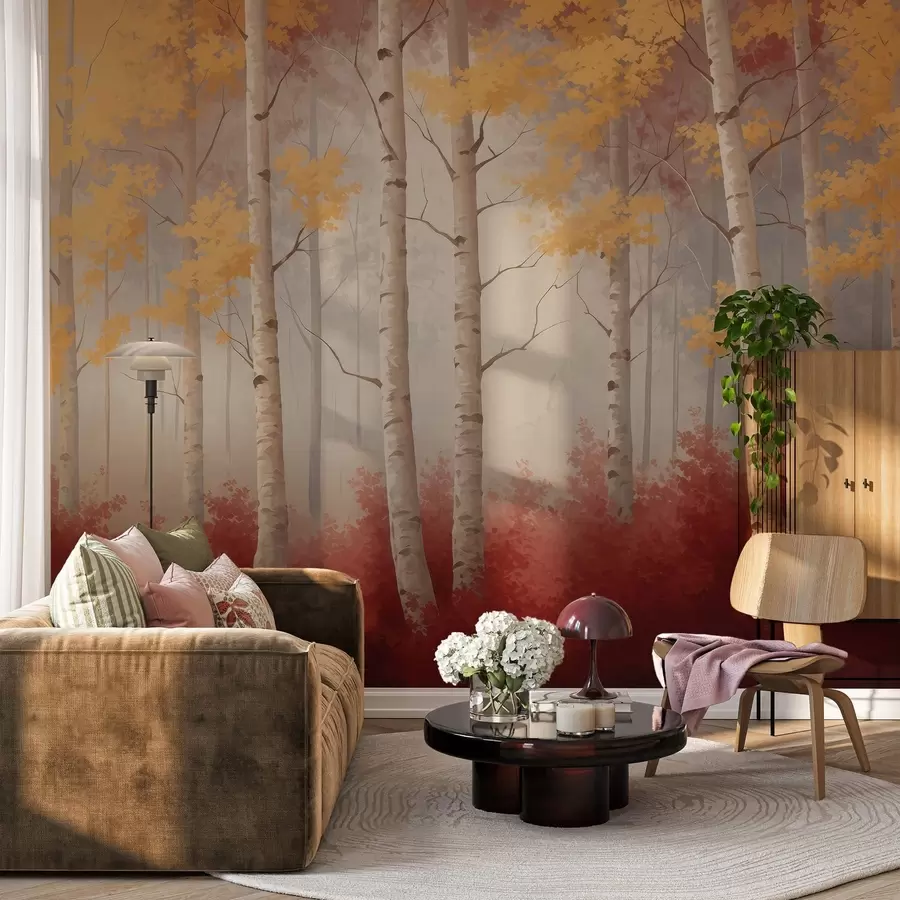 wall murals Autumn in mist w05577