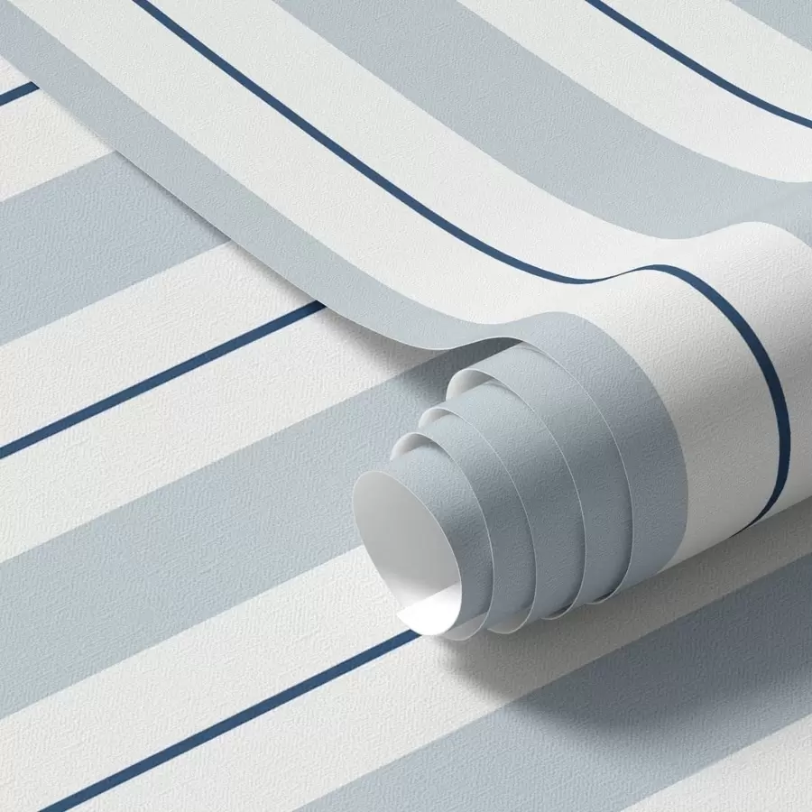 wall murals Light blue stripes with thin dark lines a01183