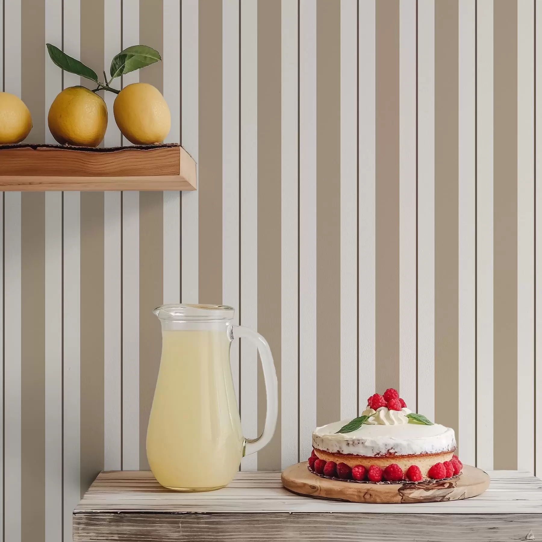wall murals Beige stripes with dark vertical accents a01183v3