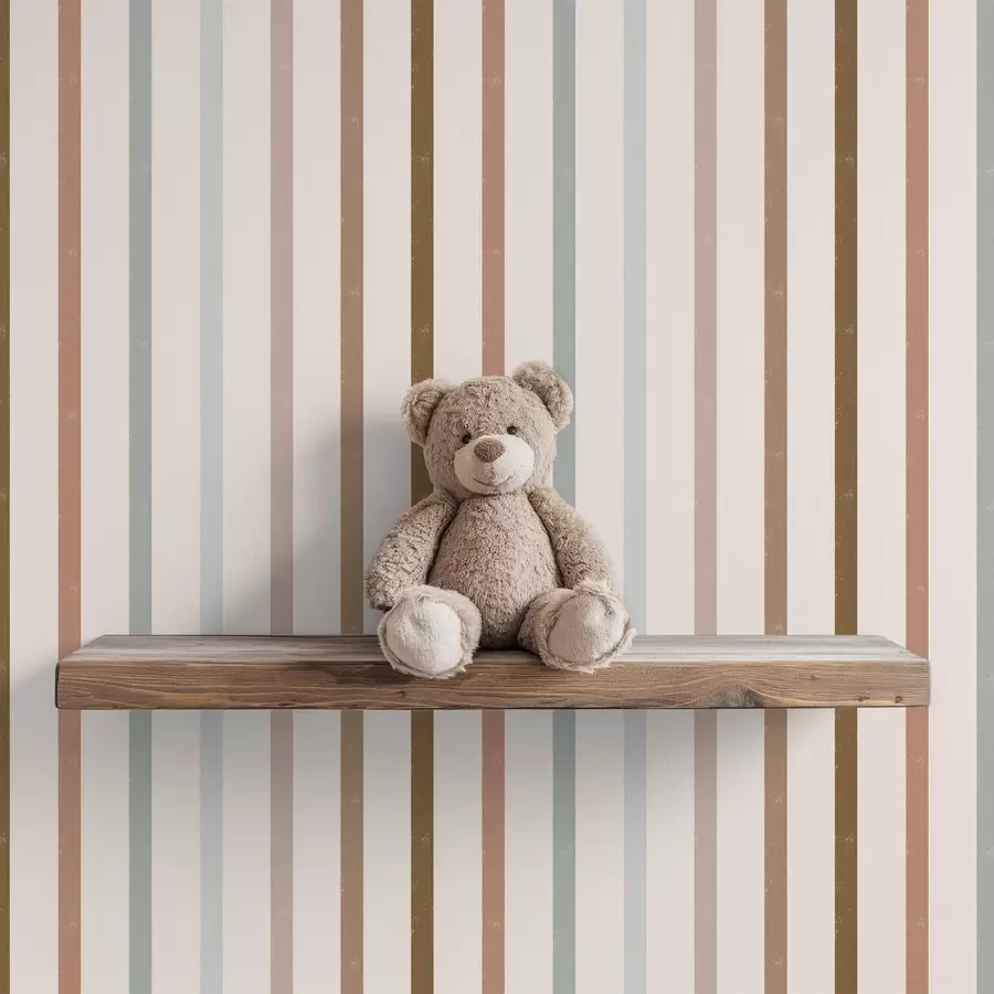 wall murals Vertical multicolor stripes with light texture a01184v3