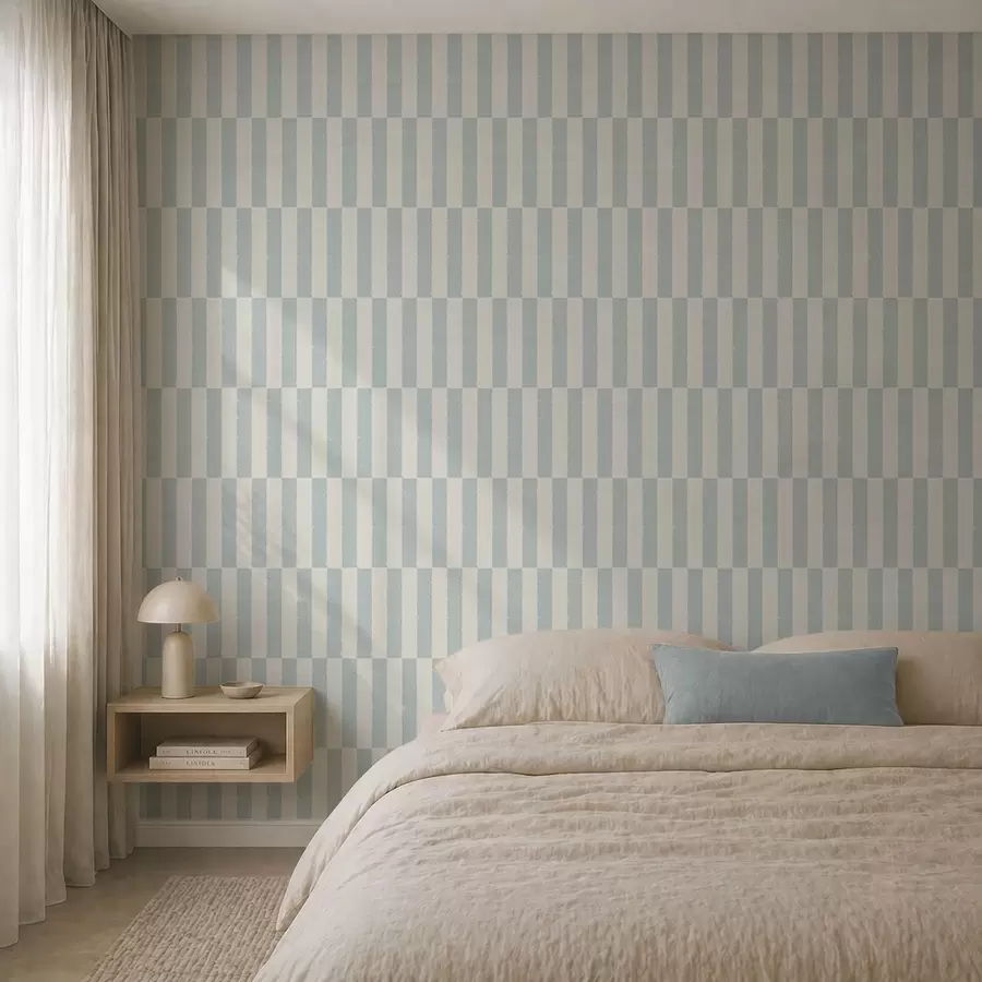 wall murals Pale blue vertical stripes on light background a01190