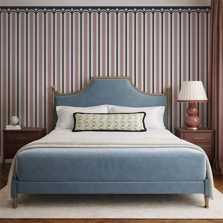 wall murals Vertical ornament in pink and gray shades w05610v1
