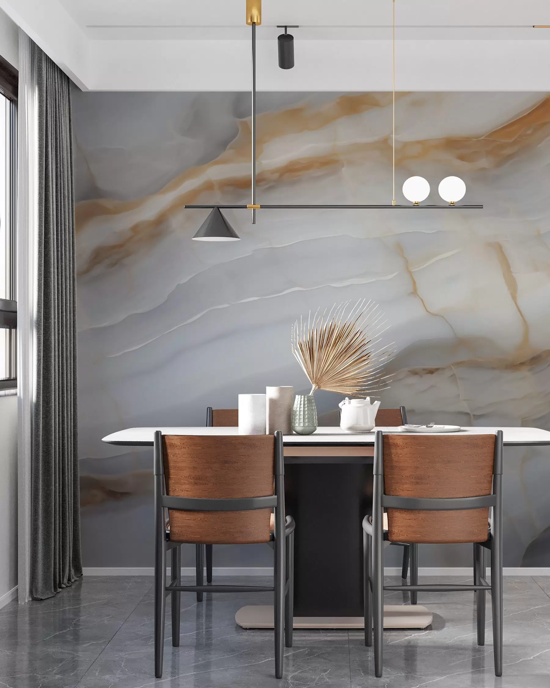 wall murals Imitation of abstract marble texture pattern w05590