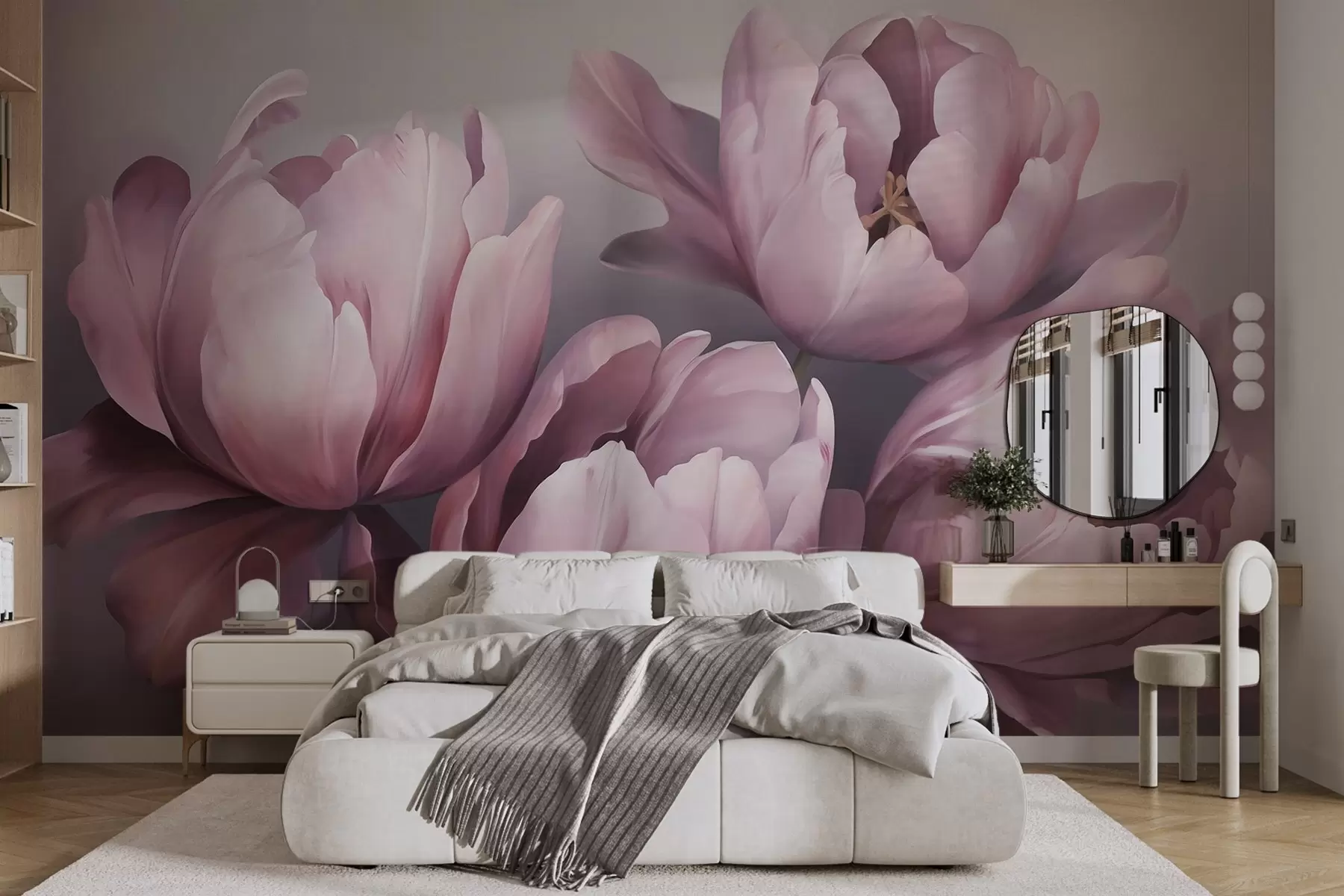 wall murals Abstract tulips imitation painting w05593