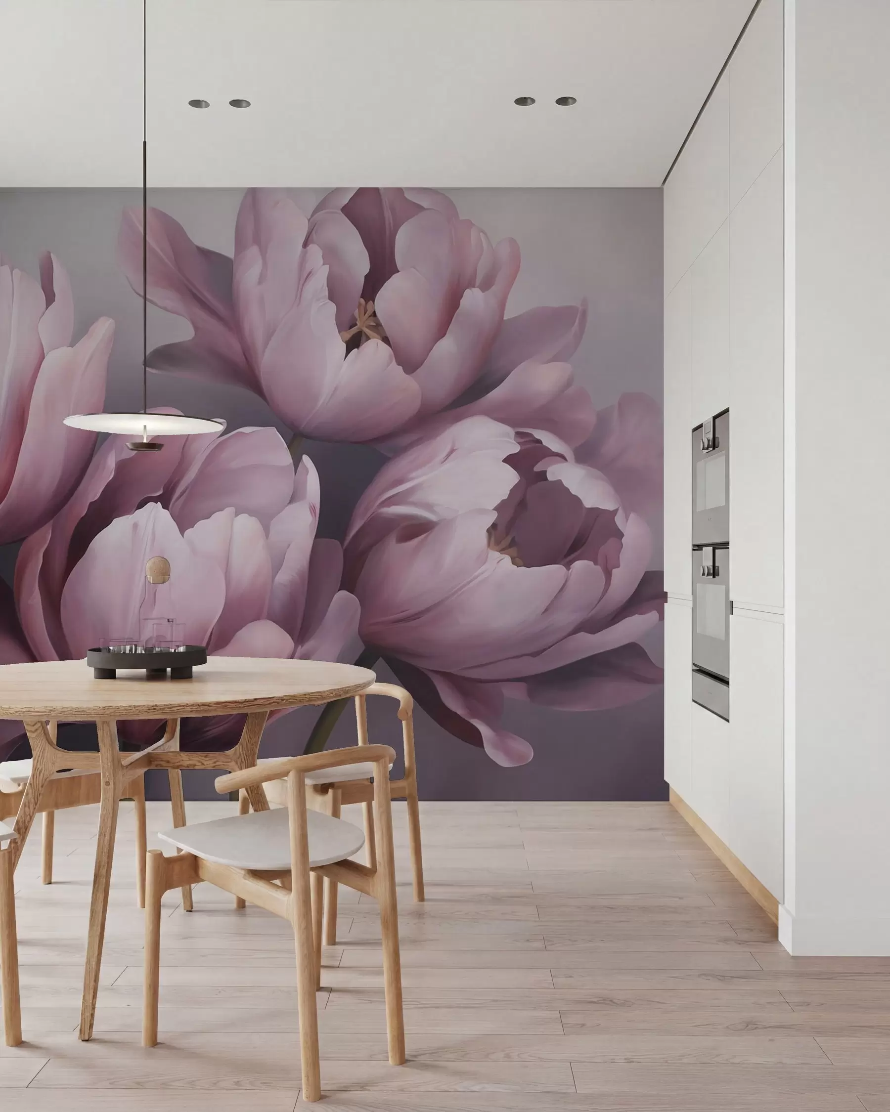 wall murals Abstract tulips imitation painting w05593