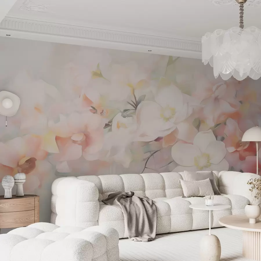 wall murals Delicate abstract flowers imitation of painting w05594