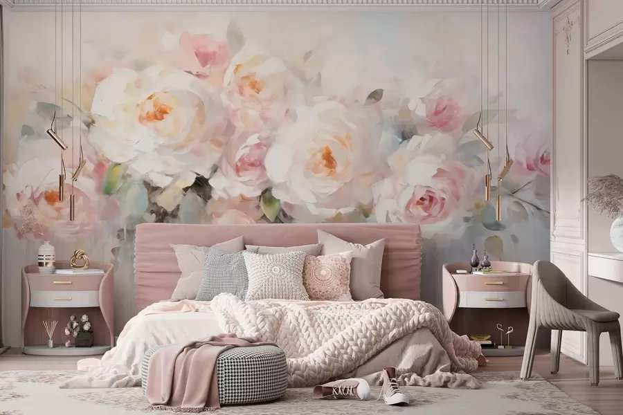 wall murals Classic flowers, roses w05614