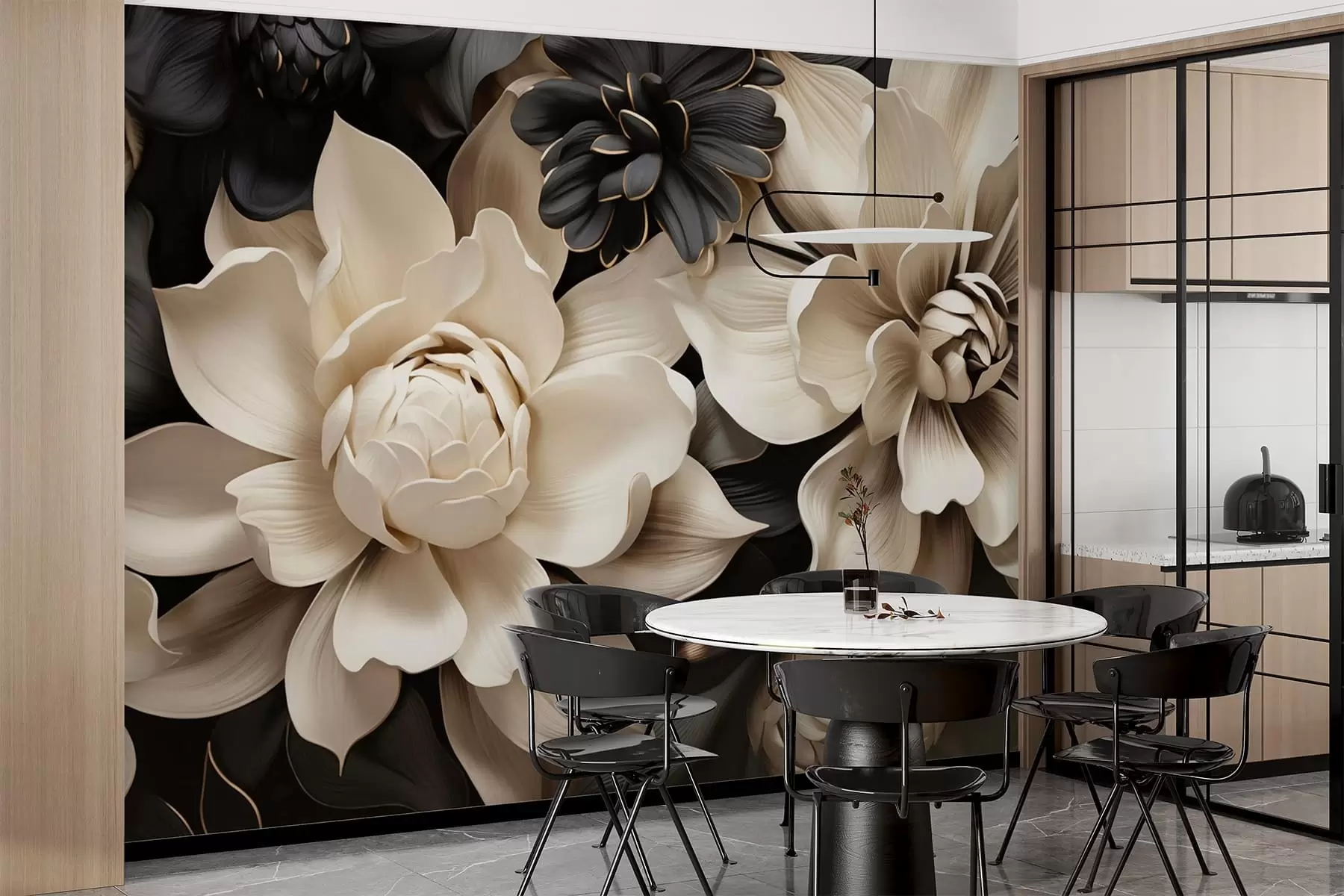 wall murals Fantasy flowers w05618
