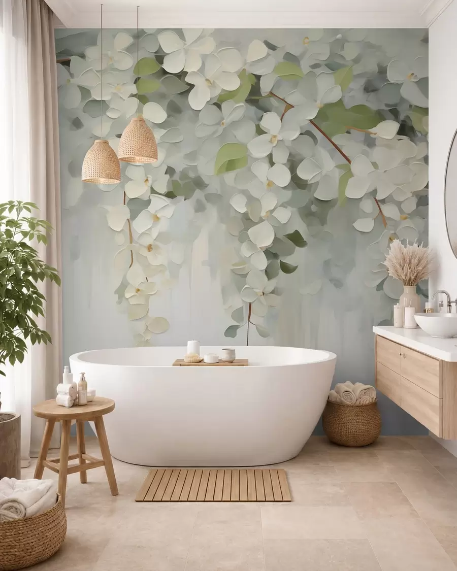 wall murals Abstract hanging flowers imitation painting w05641